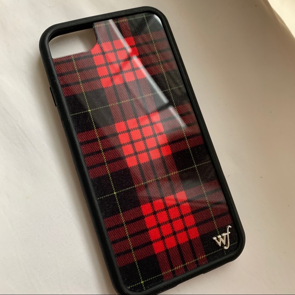Wildflower red plaid iPhone 6/7/8 case